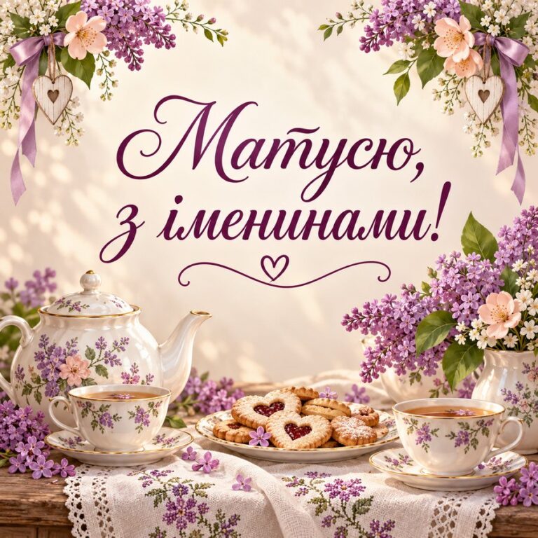 Матусю, з іменинами! - листівка з привітанням з Днем ангела Тетяни