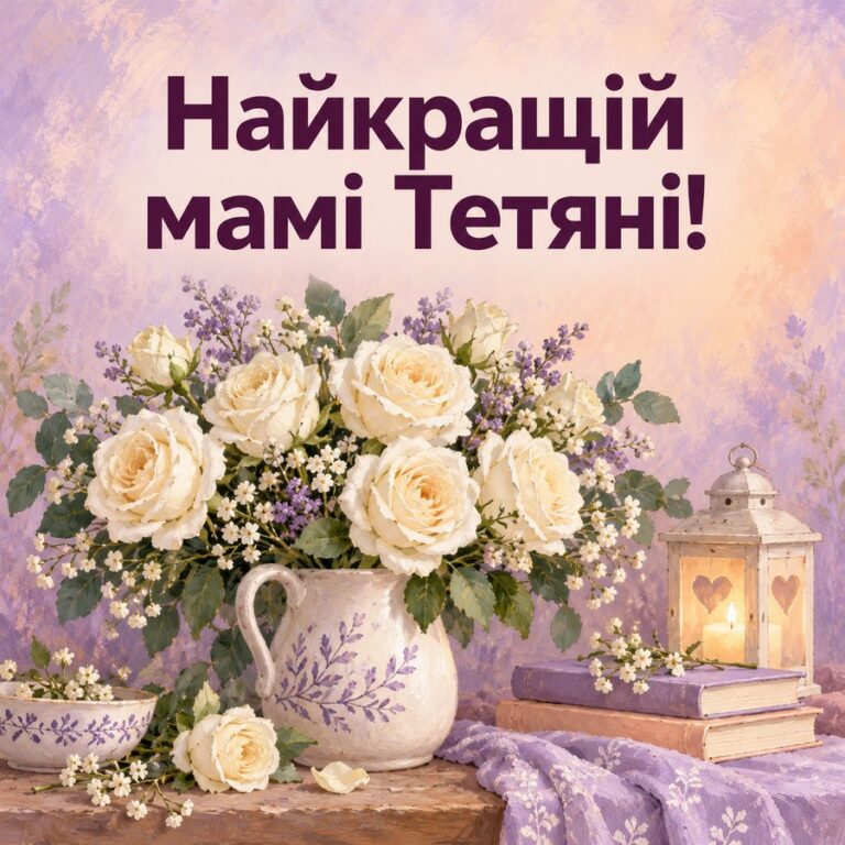 Найкращій мамі Тетяні! - листівка з привітанням з Днем ангела Тетяни