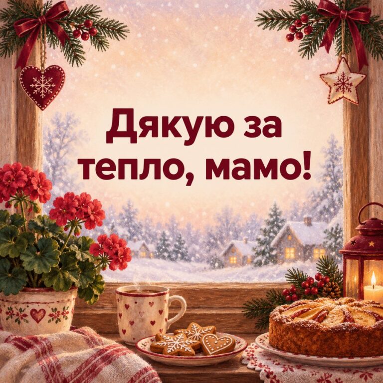 Дякую за тепло, мамо! - листівка з привітанням з Днем ангела Тетяни