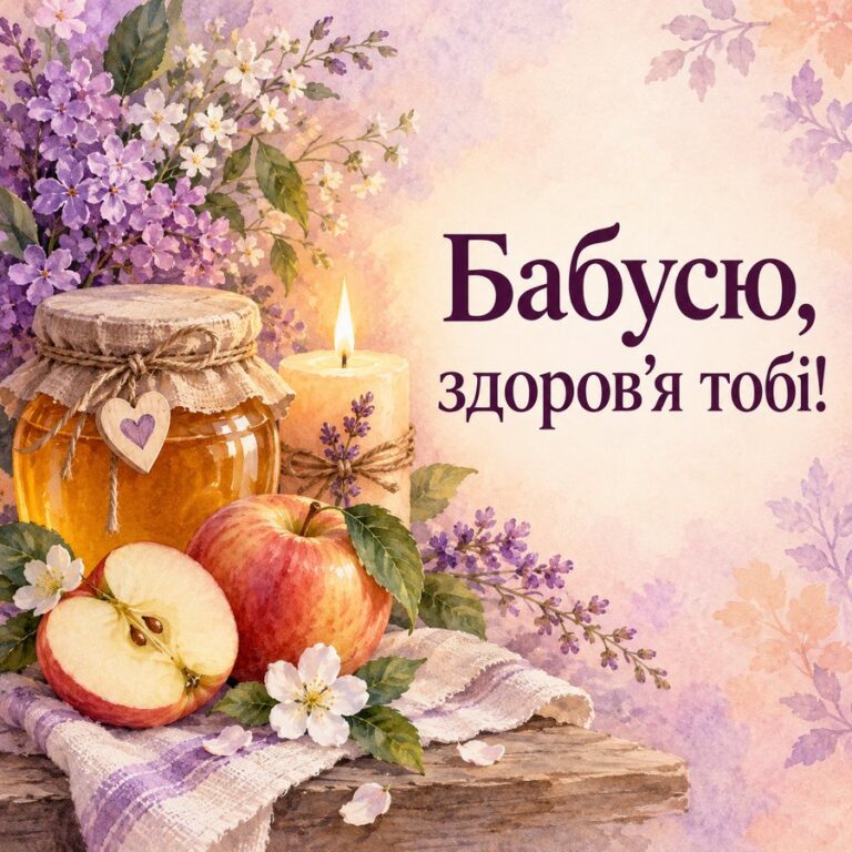 Бабусю, здоровʼя тобі! - листівка з привітанням з Днем ангела Тетяни