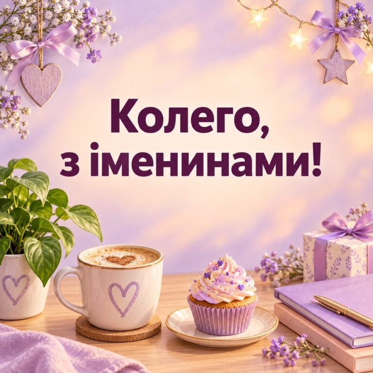 Колего, з іменинами! - листівка з привітанням з Днем ангела Тетяни
