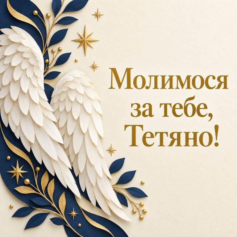 Молимося за тебе, Тетяно! - листівка з привітанням з Днем ангела Тетяни
