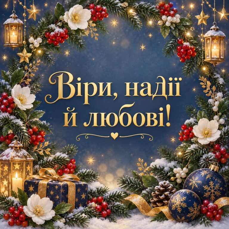 Віри, надії й любові! - листівка з привітанням з Днем ангела Тетяни