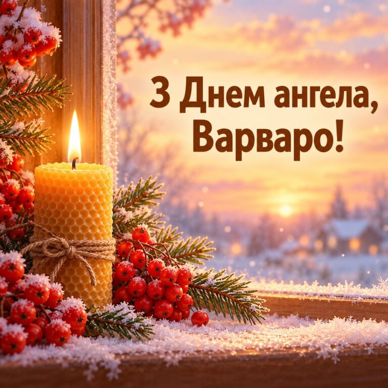 З Днем ангела, Варваро! - листівка з привітанням з Днем ангела Варвари