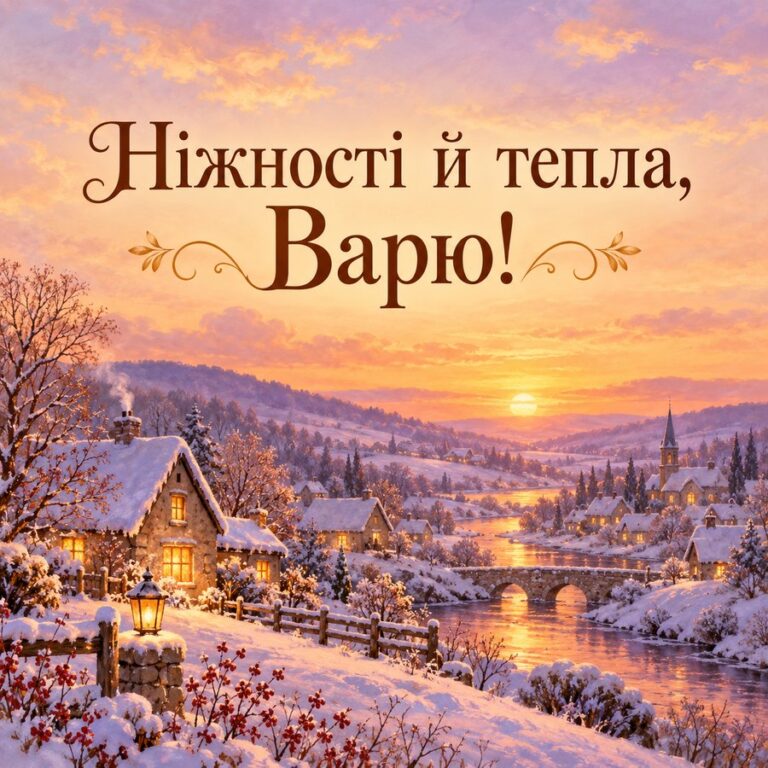 Ніжності й тепла, Варю! - листівка з привітанням з Днем ангела Варвари
