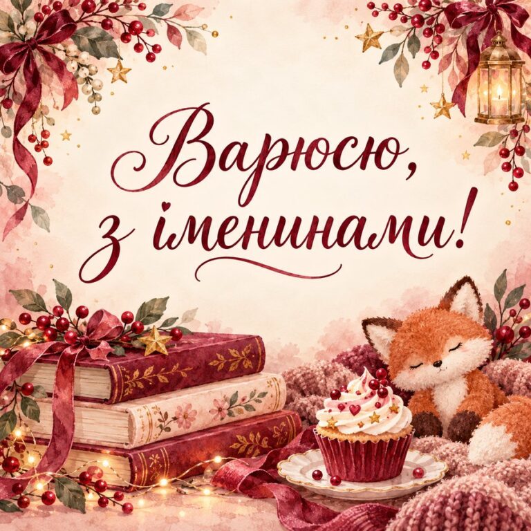 Варюсю, з іменинами! - листівка з привітанням з Днем ангела Варвари