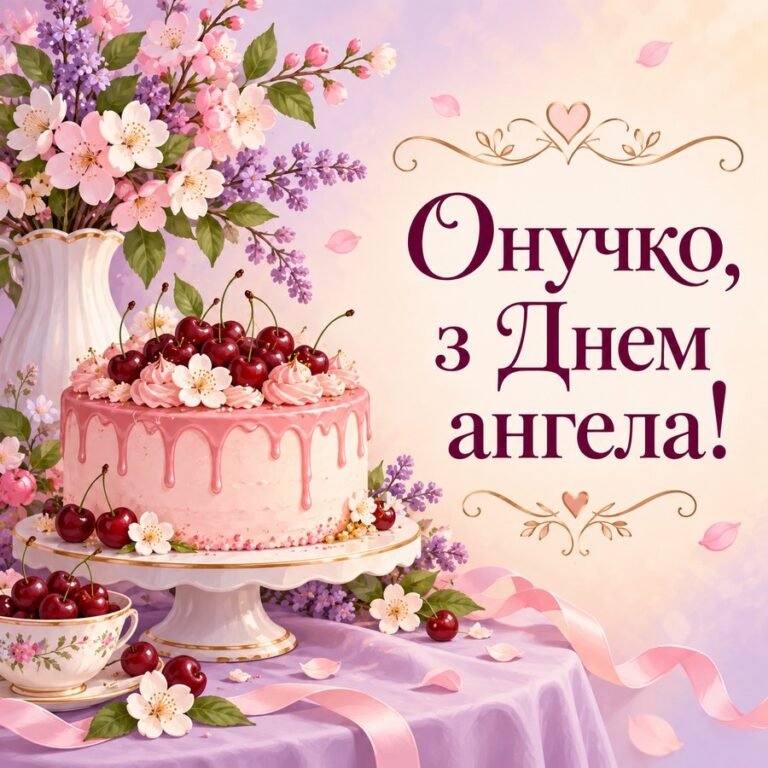 Онучко, з Днем ангела! - листівка з привітанням з Днем ангела Варвари