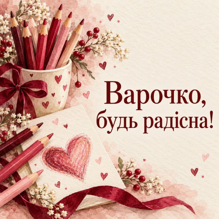 Варочко, будь радісна! - листівка з привітанням з Днем ангела Варвари