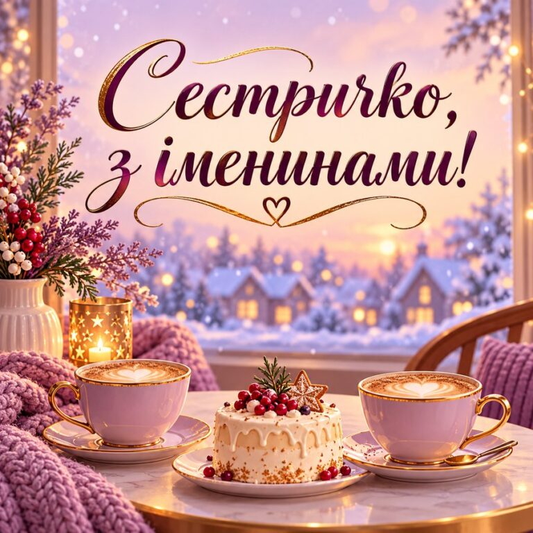 Сестричко, з іменинами! - листівка з привітанням з Днем ангела Варвари