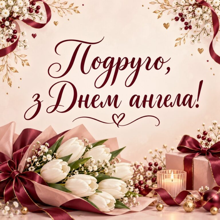 Подруго, з Днем ангела! - листівка з привітанням з Днем ангела Варвари