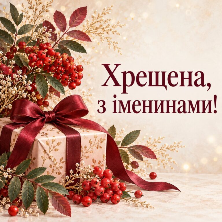 Хрещена, з іменинами! - листівка з привітанням з Днем ангела Варвари