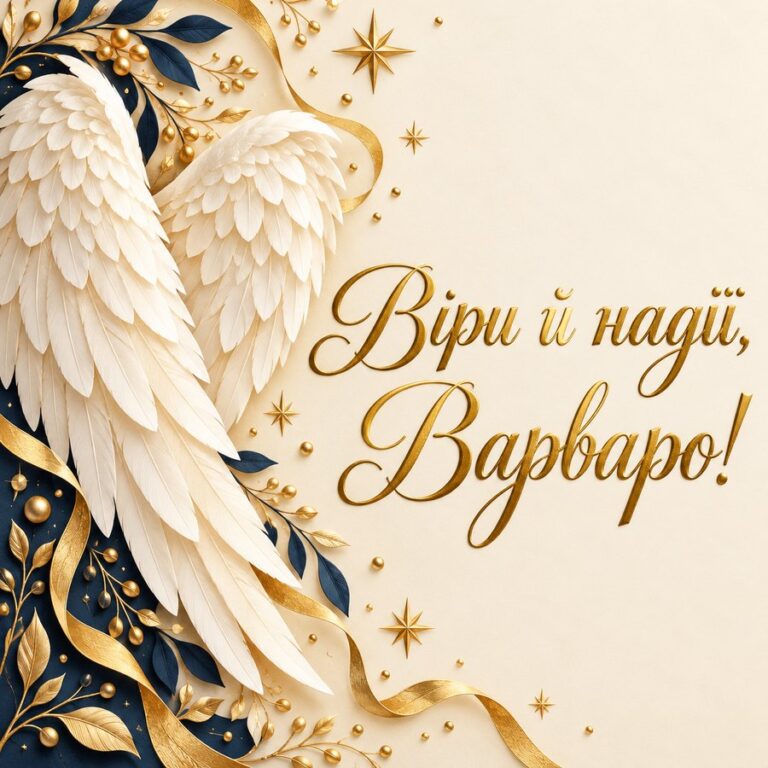 Віри й надії, Варваро! - листівка з привітанням з Днем ангела Варвари