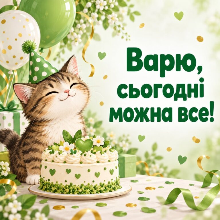 Варю, сьогодні можна все! - листівка з привітанням з Днем ангела Варвари