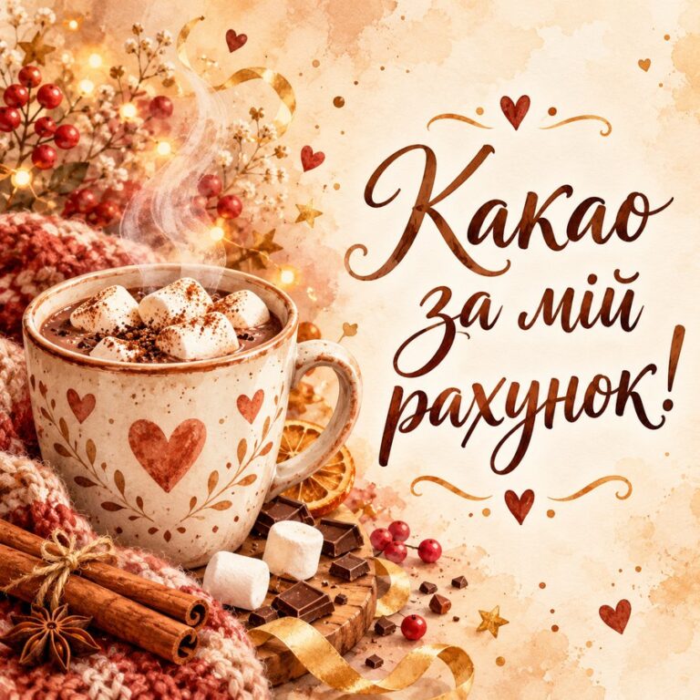 Какао за мій рахунок! - листівка з привітанням з Днем ангела Варвари