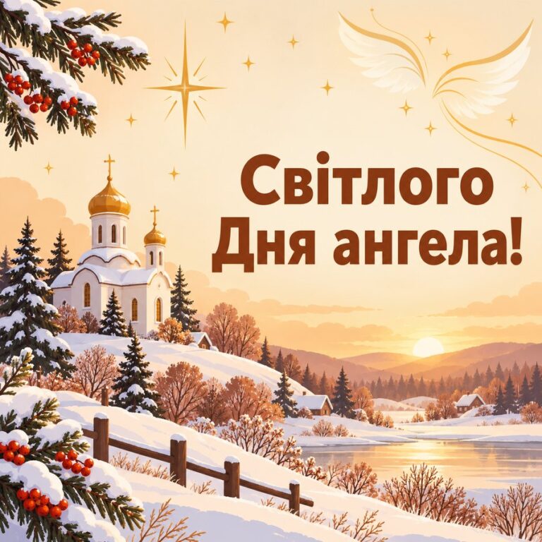 Світлого Дня ангела! - листівка з привітанням з Днем ангела Василя