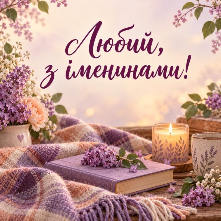 Любий, з іменинами! - листівка з привітанням з Днем ангела Василя