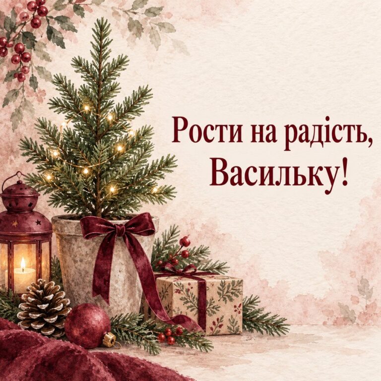 Рости на радість, Васильку! - листівка з привітанням з Днем ангела Василя