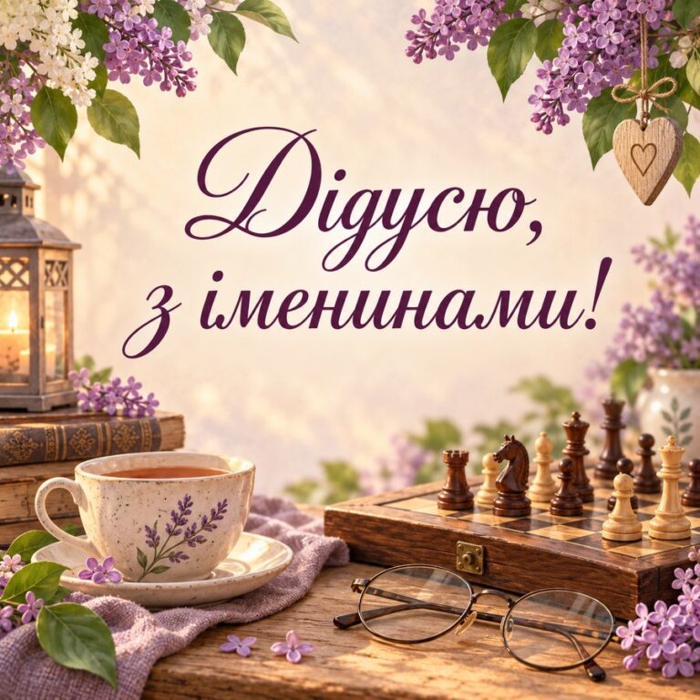 Дідусю, з іменинами! - листівка з привітанням з Днем ангела Василя