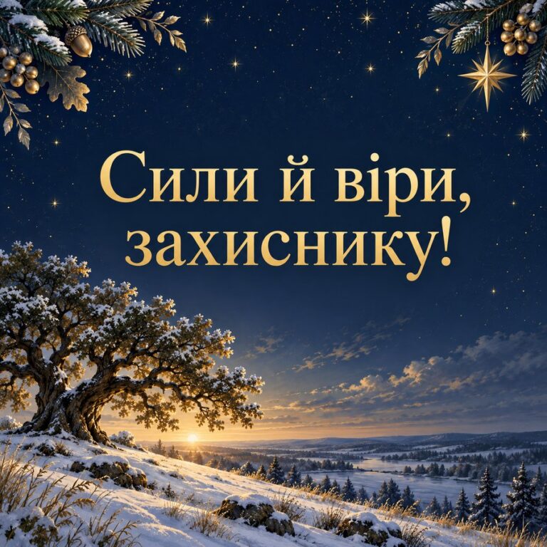 Сили й віри, захиснику! - листівка з привітанням з Днем ангела Василя
