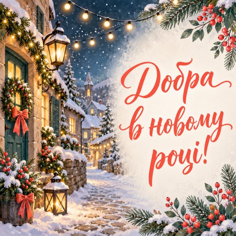 Добра в новому році! - листівка з привітанням з Днем ангела Василя