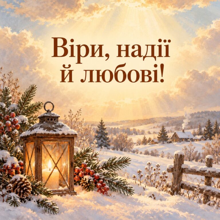 Віри, надії й любові! - листівка з привітанням з Днем ангела Василя