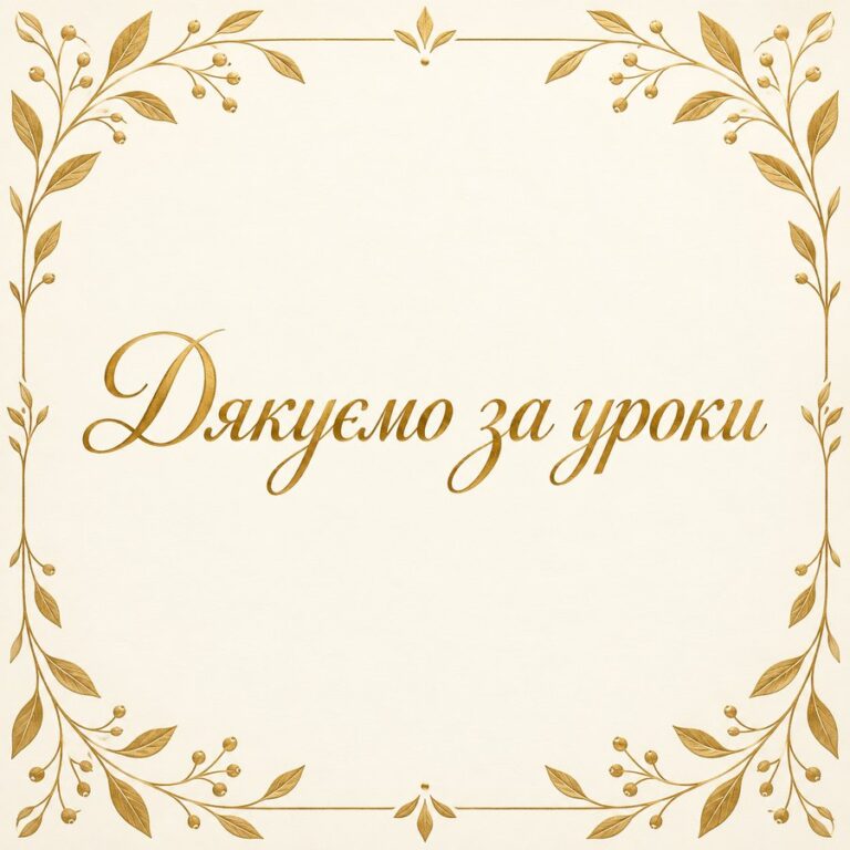 Дякуємо за уроки - листівка з привітанням з Днем народження вчительці