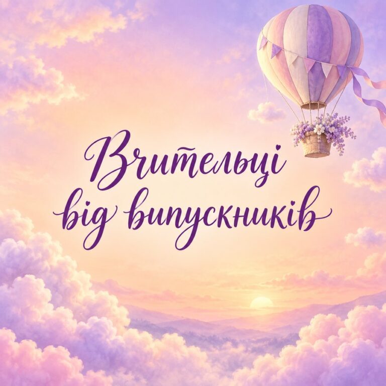 Вчительці від випускників - листівка з привітанням з Днем народження вчительці