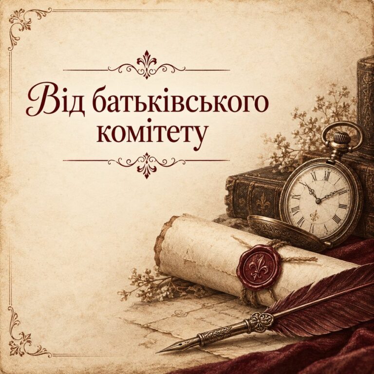 Від батьківського комітету - листівка з привітанням з Днем народження вчительці