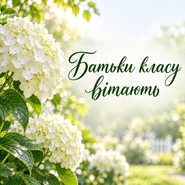 Батьки класу вітають - листівка з привітанням з Днем народження вчительці