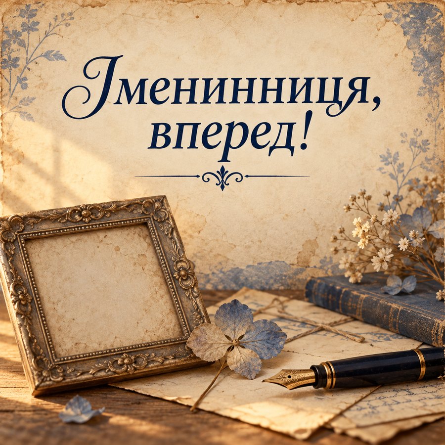 Іменинниця, вперед! - листівка з привітанням з Днем народження вчительці