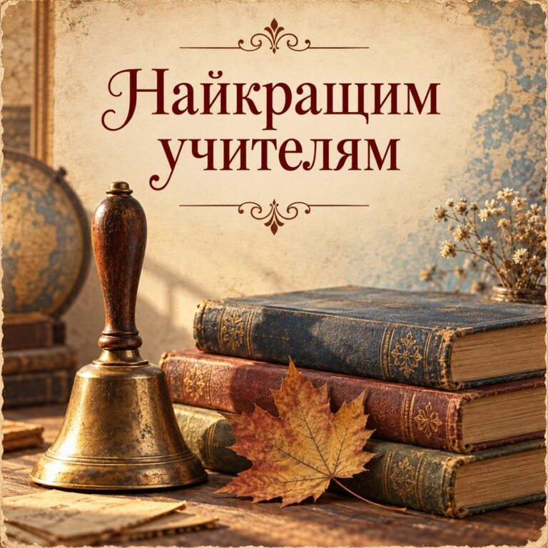 Найкращим учителям - листівка з привітанням з Днем вчителя