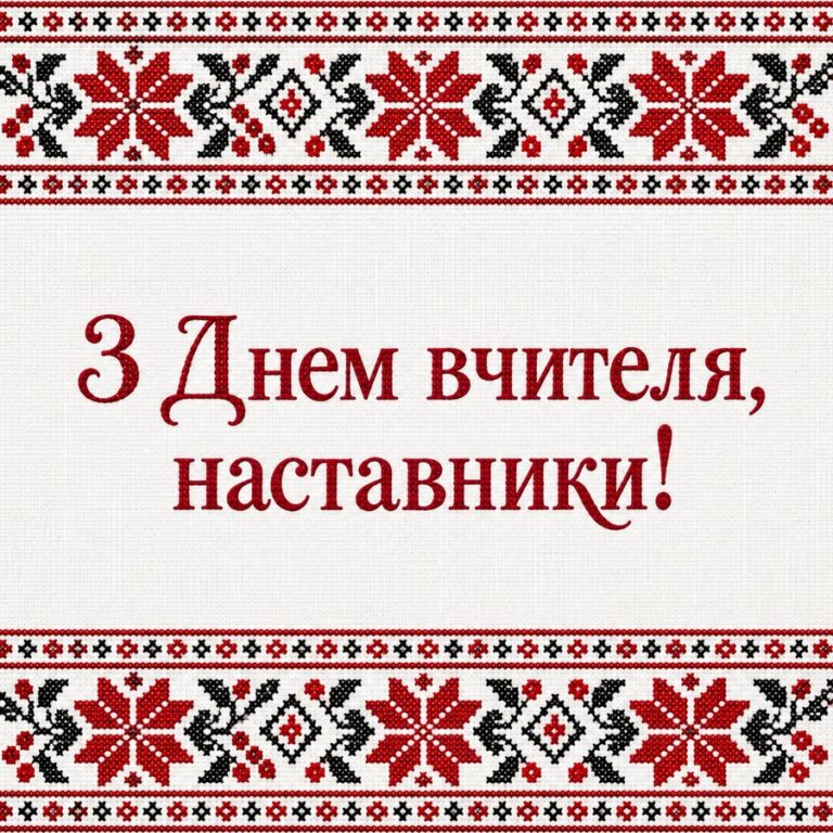 З Днем вчителя, наставники! - листівка з привітанням з Днем вчителя