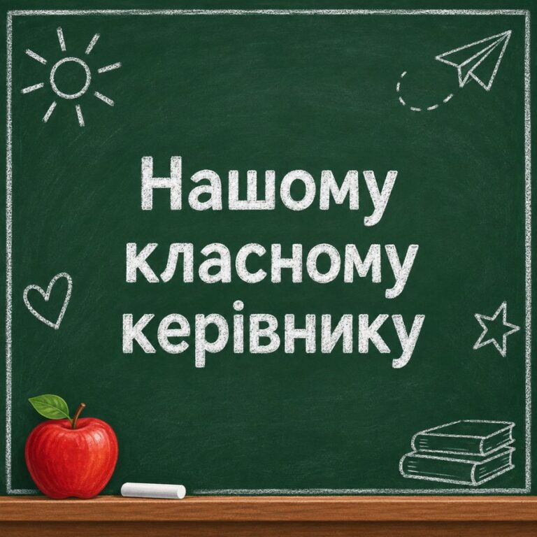 Нашому класному керівнику - листівка з привітанням з Днем вчителя
