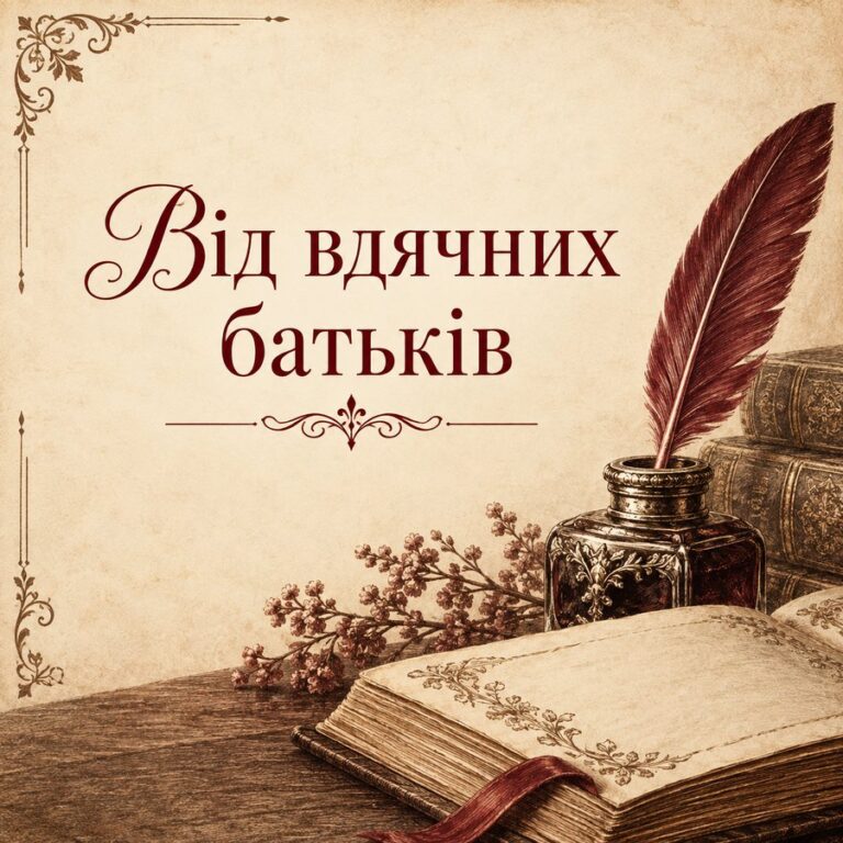 Від вдячних батьків - листівка з привітанням з Днем вчителя