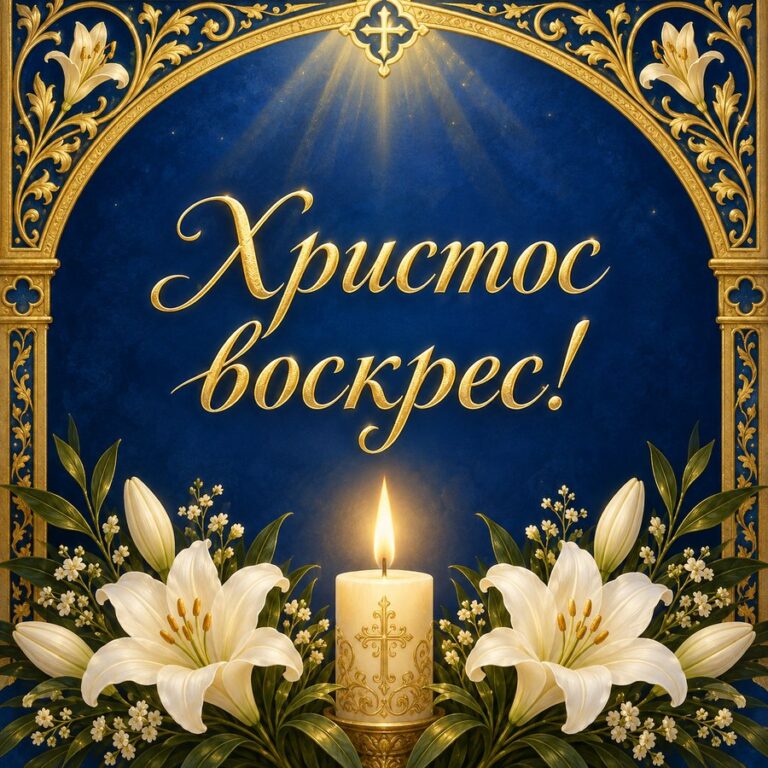 Христос воскрес! - листівка з привітанням з Великоднем