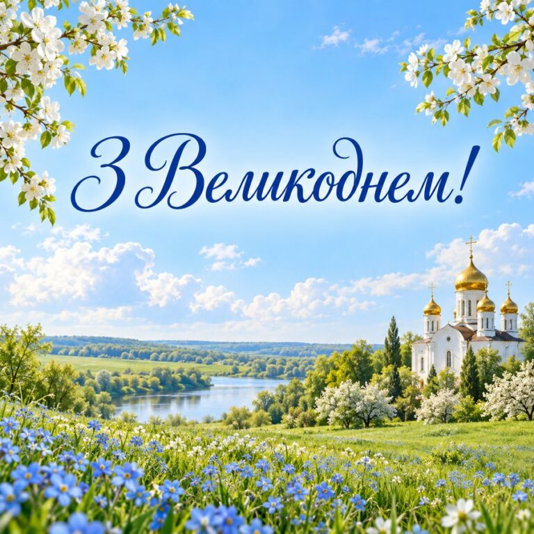 З Великоднем! - листівка з привітанням з Великоднем