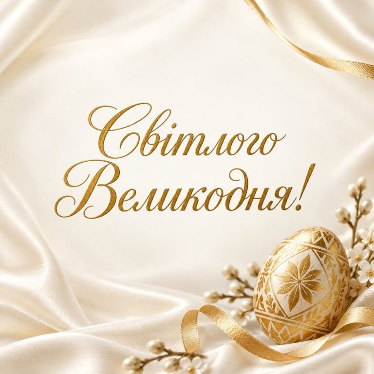 Світлого Великодня! - листівка з привітанням з Великоднем
