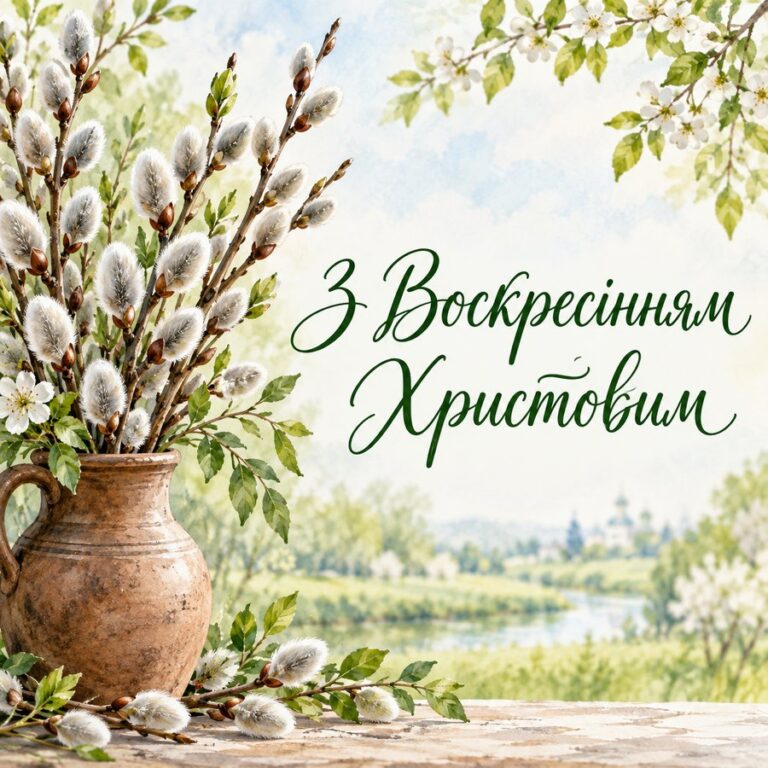 З Воскресінням Христовим - листівка з привітанням з Великоднем