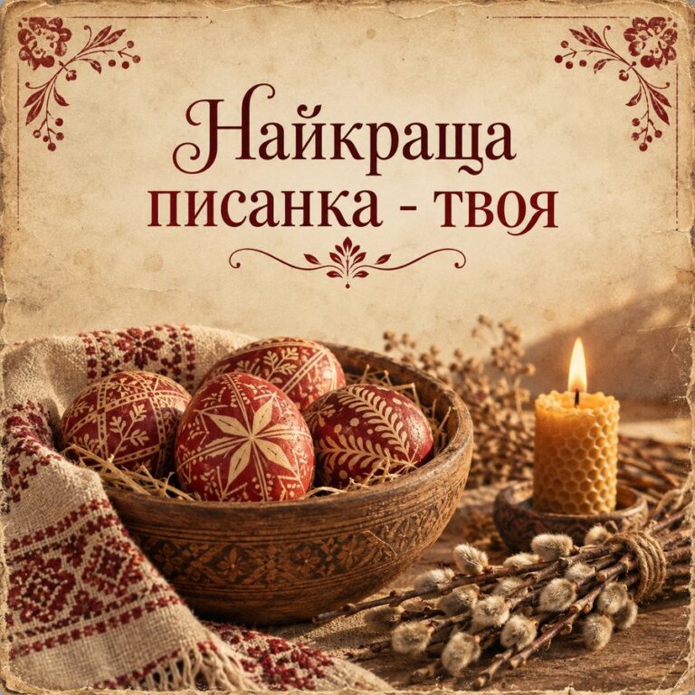 Найкраща писанка - твоя - листівка з привітанням з Великоднем