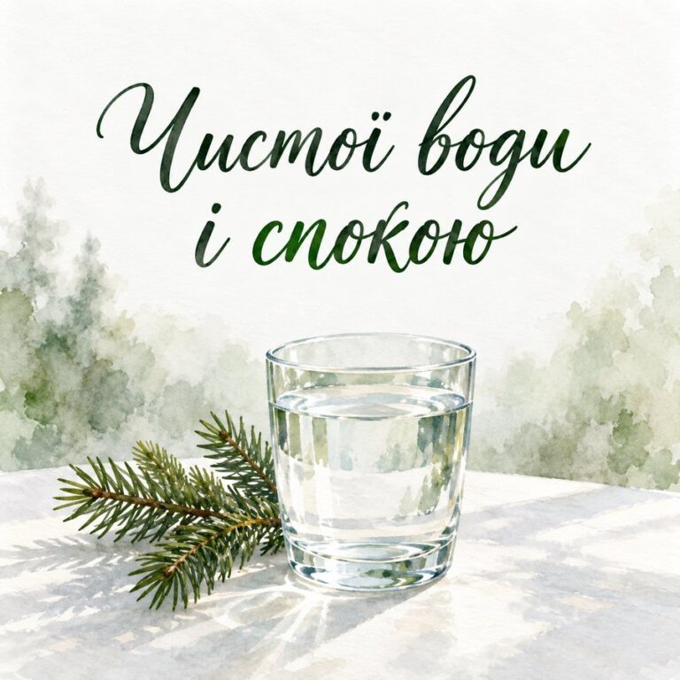 Чистої води і спокою - листівка з привітанням з Водохрещем
