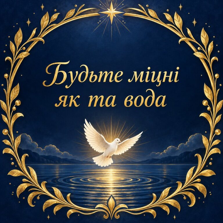 Будьте міцні як та вода - листівка з привітанням з Водохрещем