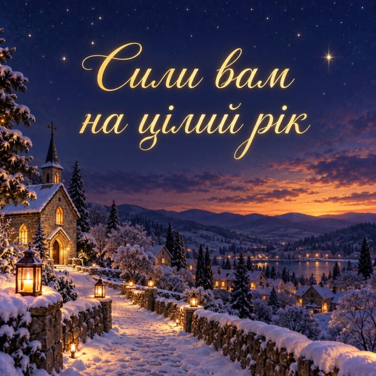 Сили вам на цілий рік - листівка з привітанням з Водохрещем