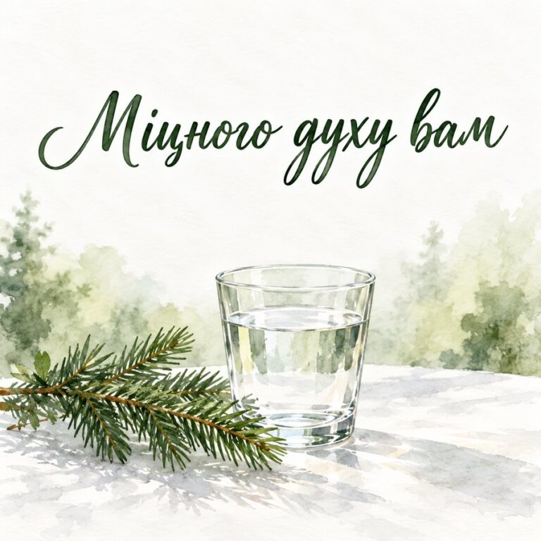 Міцного духу вам - листівка з привітанням з Водохрещем