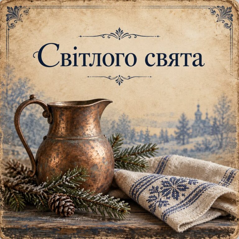 Світлого свята - листівка з привітанням з Водохрещем