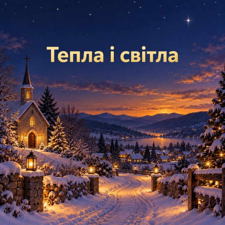Тепла і світла - листівка з привітанням з Водохрещем