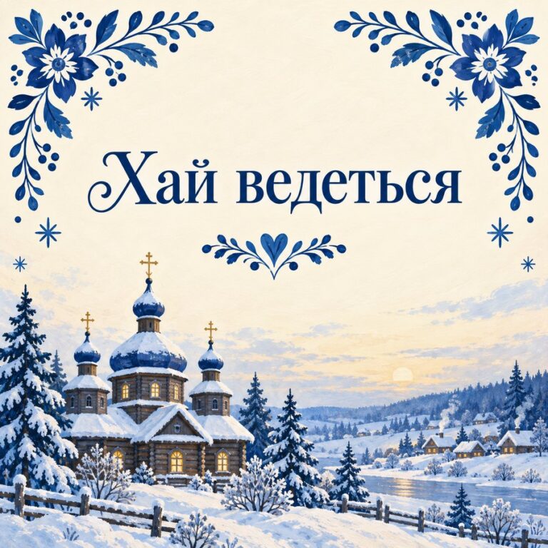Хай ведеться - листівка з привітанням з Водохрещем