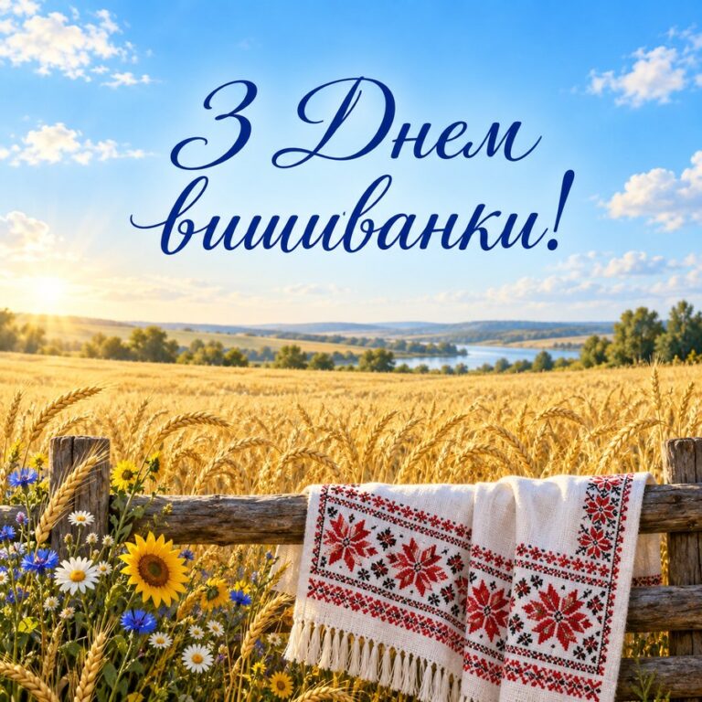 З Днем вишиванки! - листівка з привітанням з Днем вишиванки