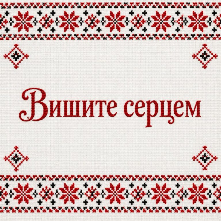 Вишите серцем - листівка з привітанням з Днем вишиванки