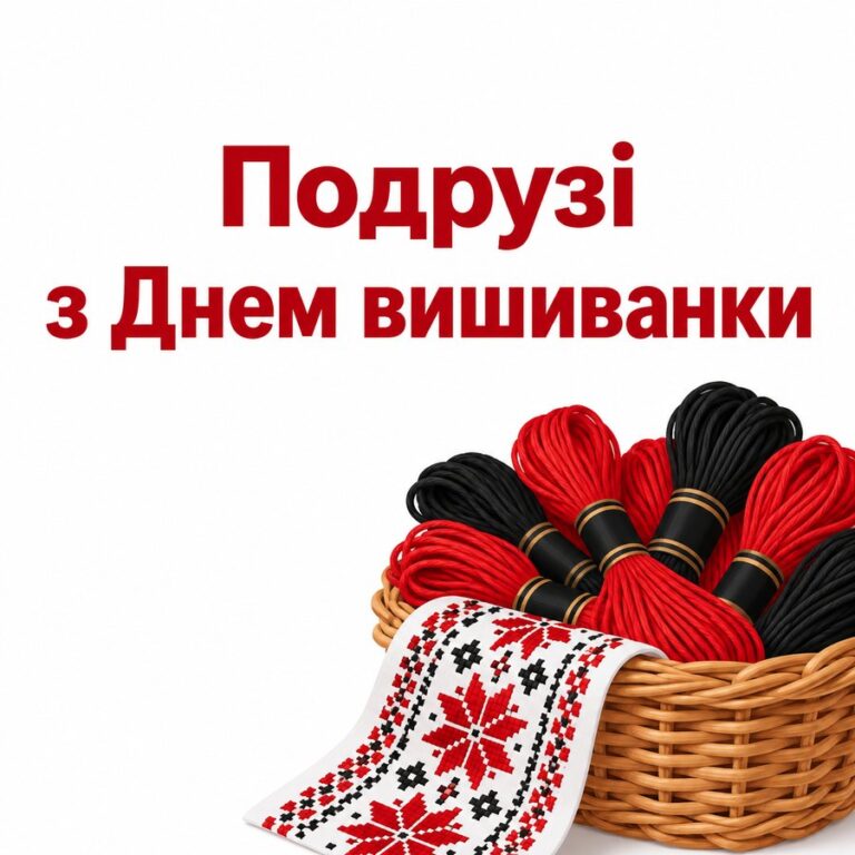 Подрузі з Днем вишиванки - листівка з привітанням з Днем вишиванки