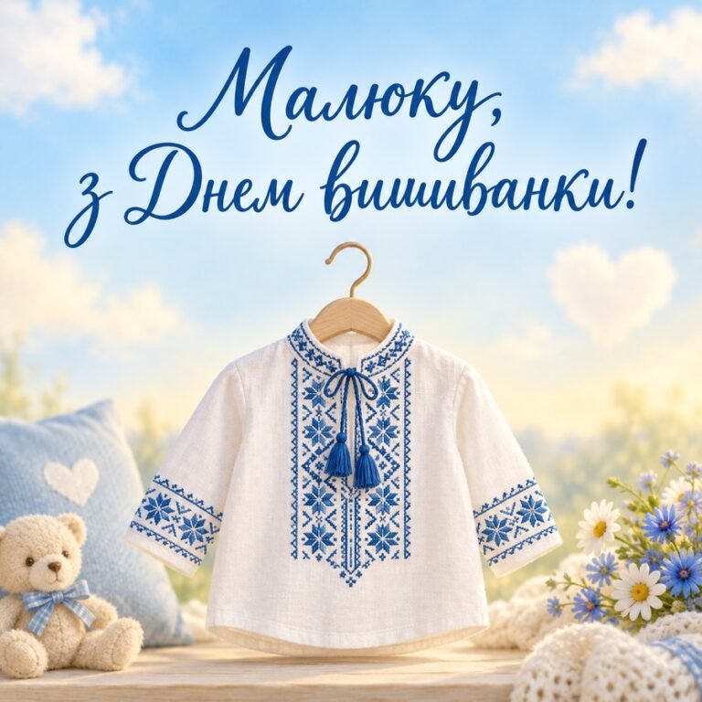 Малюку, з Днем вишиванки! - листівка з привітанням з Днем вишиванки